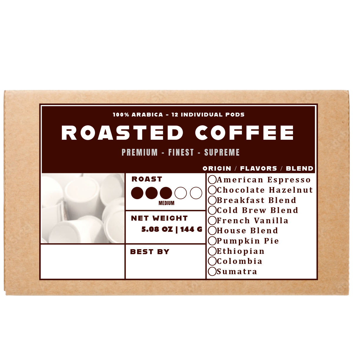 K-Cups Coffee Flavored & Nonflavored Organic Supreme Finest Premium American Espresso Breakfast Cold Brew House Vanilla Chocolate Hazelnut Pumpkin French Vanilla Ethiopia Colombia Sumatra Brazil more